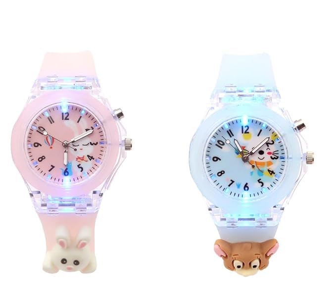 AMIGOS 3D Cartoon Kids Analog Watch with LED Luminous Disco Light | Unbreakable Silicone Strap | Childrens Best Unisex Birthday Return Gift | Suitable for Boys and Girls of Age 3-13 Years (B0CVJ3L4GY) Amazon Price History, Amazon Price Tracker