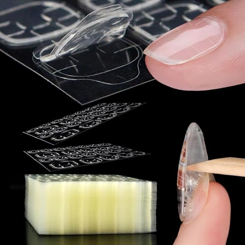 CATOR 10 Feuilles 240 Pièce Autocollant Ongles Double Face, Gel Pad Ongles, Imperméable, Respirante, Transparent, Vinyle, Nail Art, Ongle, Scrapbook, Art d'ongle