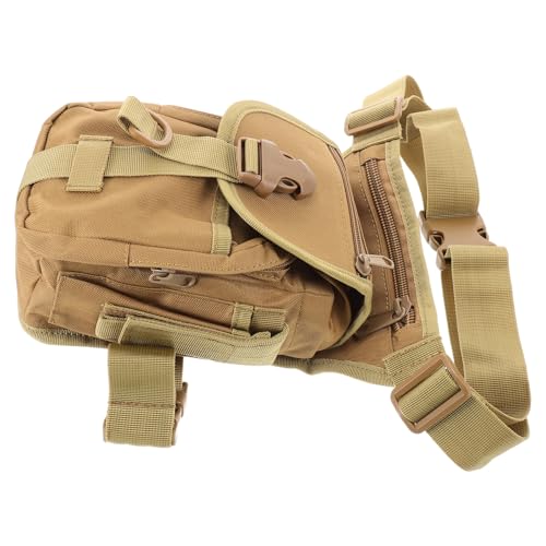 Sacoche de cuisse moto en tissu Oxford kaki pour homme et femme