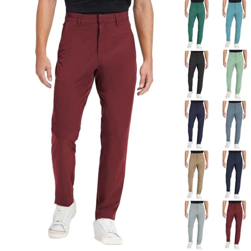 Dress Pants for Men Slim Fit Flat Front Suit Trousers Skinny Stretch Solid Business Work Clothes