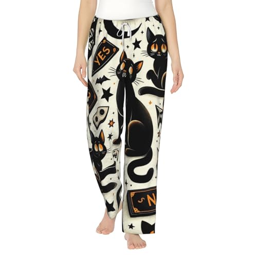 Pantalon de pyjama en polaire femme motif chat original pour faire un cadeau cocooning idéal