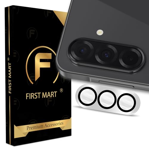 Image of FIRST MART Silver Camera Ring Guard Protector for Samsung Galaxy A36 and Samsung A56 | Tempered Glass with Metal Alloy Rings, HD Clear, Scratch Resistant, Case-Friendly | Pack of 1