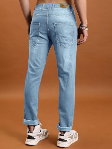 Image of Noble Monk Men Mid Rise Nobel Monk Regular Fit Denim Jeans | Jeans Pants