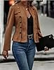 utcoco Women's Faux Suede Leather Jacket Casual Lo... #3