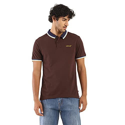 Image of Levi's Men's Regular Fit Solid Polo T-Shirt