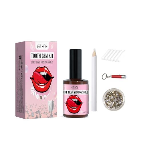 Kit De Gemas Dentales: Fácil De Aplicar Y Quitar, Gema Blanca Duradera For Una Sonrisa Atractiva, Aplicación Rápida Con Curado UV De 60 Segundos(1PC)