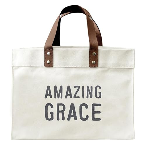 Image of Santa Barbara Design Studio Tote Bag For Women Canvas Shoulder Bag with Genuine Leather Handles,