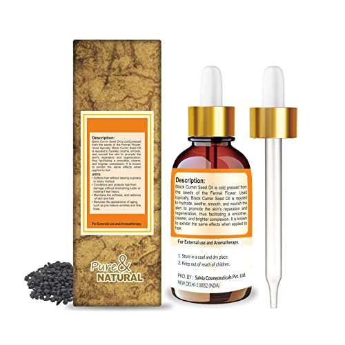 Image of Crysalis Black Cumin Seed (Nigella Sativa) Oil,100% Pure & Natural Undiluted Carrier Oil Organic Standard For Skin & Hair Care- 30ML With Dropper