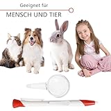 Qaziuy Zeckenschlinge, Zeckenschlinge Hund mit Lupe, Schnelle Zeckenentfernung Zeckenzange für Hund, Katzen, Mensch