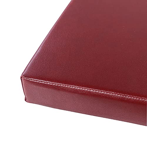 Cojín de asiento para sillas altas y zonas de barra de cocina en acabado rojo vino