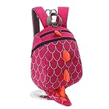 [ミシェル] 恐竜に変身 ゴールデンウィーク あっちこっち 迷子 事故 防止 リュック ハーネス ひも 付きで 安心 安全 にお出掛け 子供用 幼児用 キッズ (ピンク)