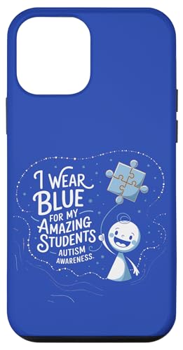 I Wear Blue For My Students Autism Awareness Teachers Carcasa para iPhone 12 mini