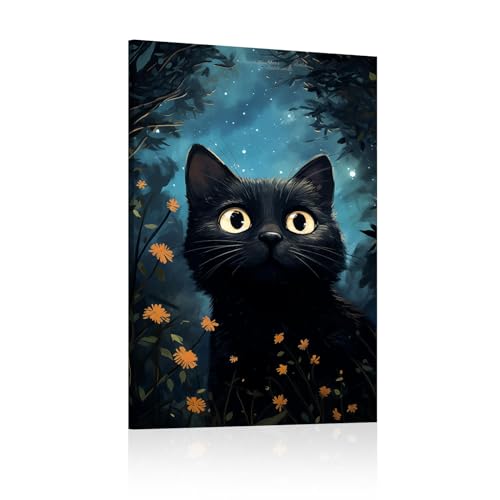 Affiche de chat noir vintage pour apporter de la joie et de la douceur dans votre intérieur