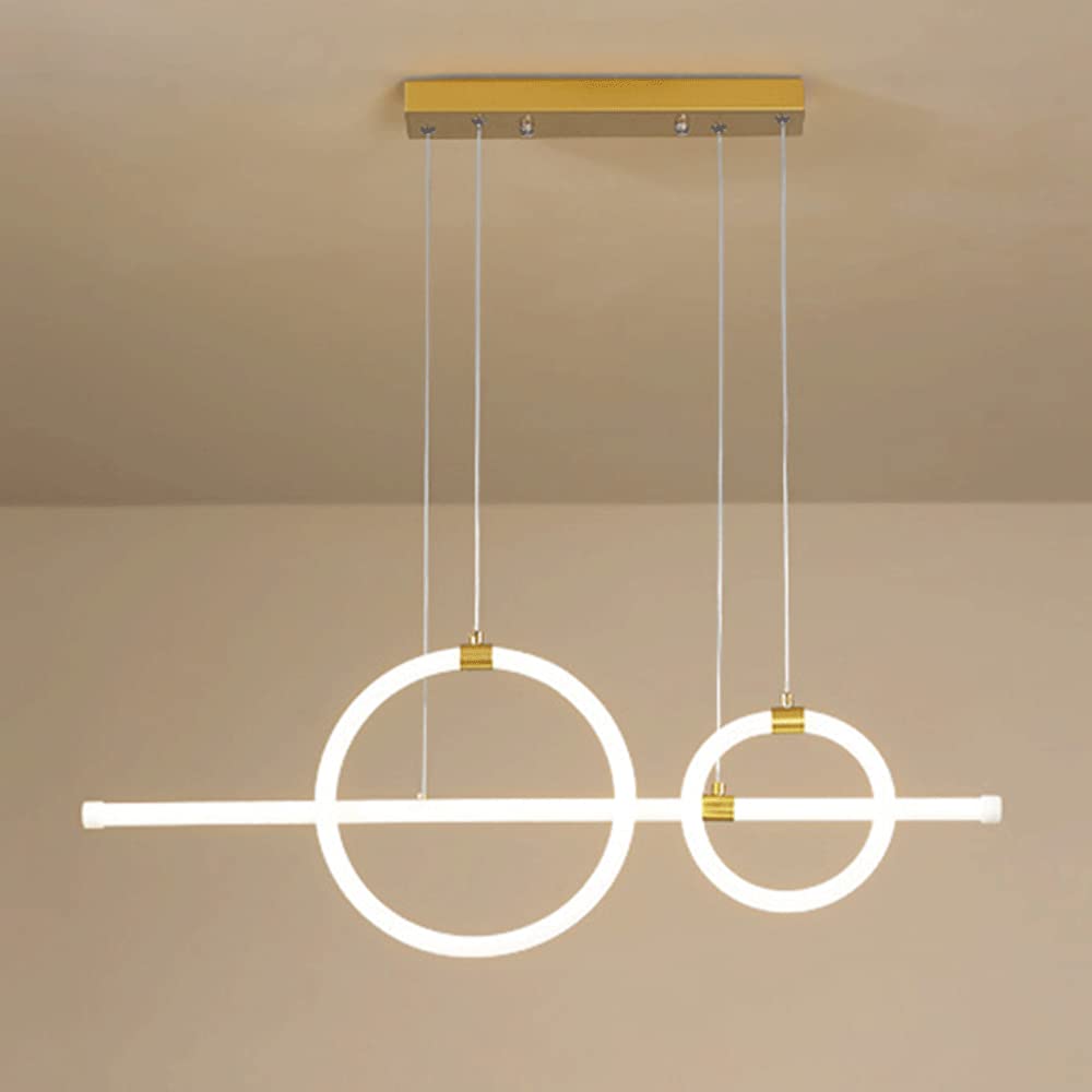 Suspension de salon moderne LED en acrylique premium et finitions métal