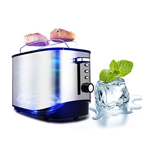 JTJxop 2 Scheiben Edelstahl Toaster, mit 2 Extra Breiten Steckplätzen, 7 Schatteneinstellungen, Abtau- / Bagel…