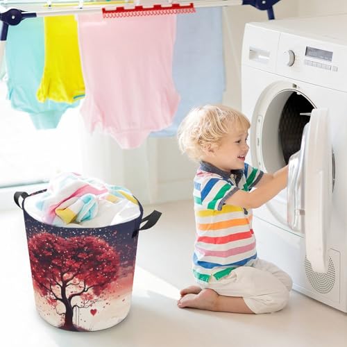 Panier à linge pliable arbre d'amour imperméable 35x35x44 cm - 7