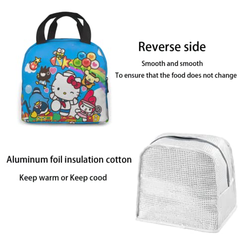 Crunowin Cartoon Lunch Box Portable Insulated Lunch Bag Multifunctional Zipper Tote Bag For Office Work Picnic School-2 #TOP1