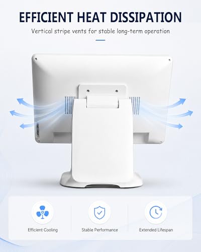 Image of Touch Screen Cash Register Monitor, a 15.6-Inch POS Cashier Register Featuring Extensive Interfaces, Ideal for Retail Stores, Restaurants, and Pharmacies