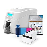 AlphaCard Magicard 300 ID Card Printer System w/ 300 Print YMCKO Ribbon, 300 Premium PVC Cards ID Suite Software (PC) (Single Sided, PVC Cards w/Mag Strip)