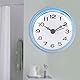 Garsent Mini wasserdichte Uhr Elektronisch Saugnapf Wanduhr Tragbare Badezimmer Dusche Uhr Wasser blau