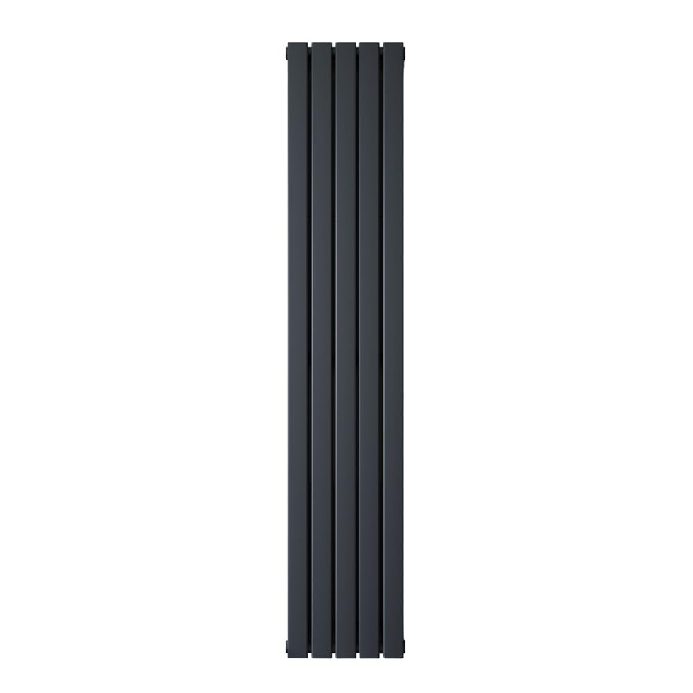 Milano Erin Anthracite Vertical Double Flat Panel Convector Radiator - 1780mm x 350mm