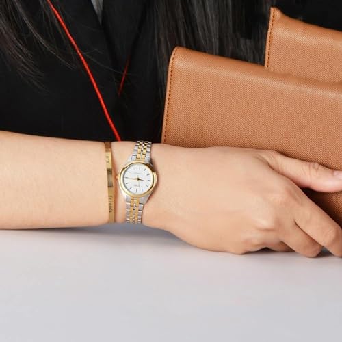 ساعة يد كاجوال للنساء من كاسيو بنظام عرض انالوج بعقارب وبحركة كوارتز يابانية، موديل Ltp-1129G-7A, أبيض