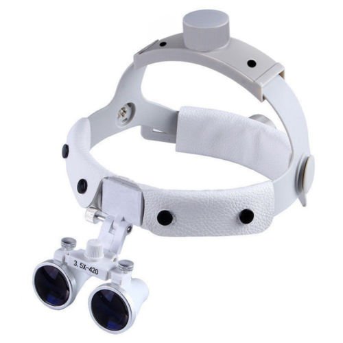 Hot Dental DY-108 Loupes jumelles médicales chirurgicales 3,5 x 420 mm Blanc Cover