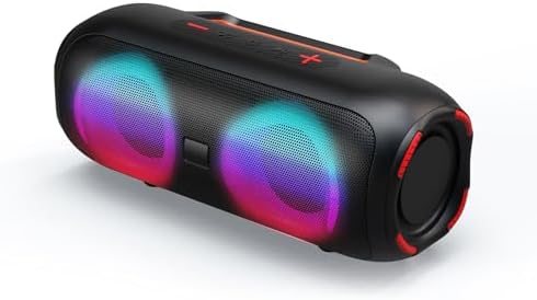 Caixa de Som Bluetooth Portátil com Graves Potentes para Festas, ...