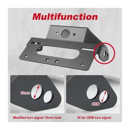 Support plaque d'immatriculation moto Grom MSX 125 finition épurée noire - 6