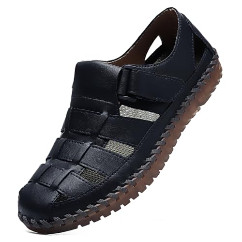 Shaire Men's Casual Sandals Slippers Beach Sandals Men's Closed Toe Fisherman Sandals2