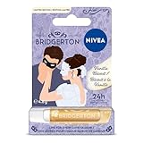 NIVEA Vanilla Biscuit Lip Balm, Nourishing Lip Care, Bridgerton Limited Edition 24-Hour Moisturizing Lip Balm with Shea Butter, Repair and Nourish, 4.8 g Stick