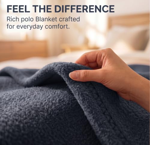 Image of HOMEKART 300 TC All Season Solid /Plain Lightweight Polar Fleece Double Bed Blanket (230 x 230 cm), Light Grey