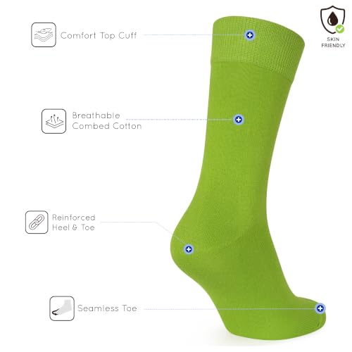 Image of Mysocks Unisex Extra Fine Combed Cotton Crew Socks |5 Pairs Set | Seamless Toe | Make Your Steps Enjoyable