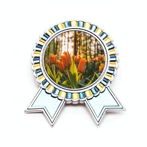 Broche en forme de fleur Winner Award en métal cadeau de réussite M