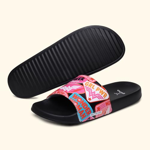 Image of YOHO Sliders for Women | Comfortable and Lightweight Slides | WB Cartoon & Comic Characters: Tom & Jerry, Big Bang Theory, Friends, Games of thrones and Wonder Woman Footwear for Girls