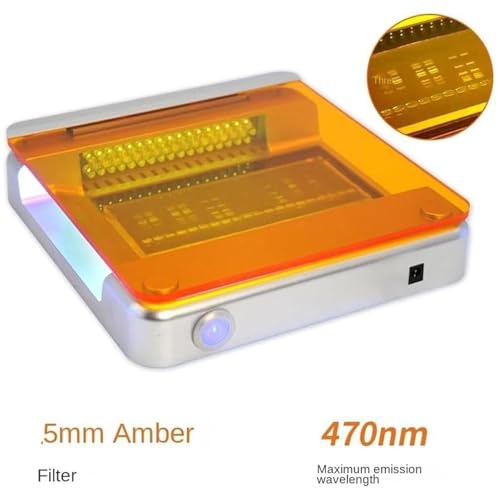 Transiluminador de luz azul, equipo de corte de gel de luz LED de escritorio, área de observación de 70 x 160 mm, brillo ajustable para investigación de laboratorio