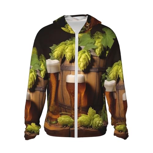 Veste légère UPF 50+ homme contre les UV manches longues motif bière