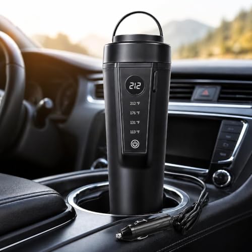 Image of 12V /24V Car Kettle, Portable Kettle for Hot Water (BLACK)