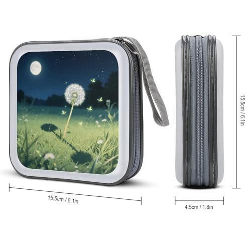 Funda para CD con 40 compartimentos de plástico duro y cierre de cremallera seguro 3