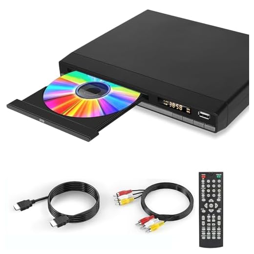 Multi Region-Free DVD Players for TV with HDMI Output, DVD-168 Compact DVD Players Play with Remote | Simple DVD CD Player with USB Input | HDMI & RCA Cable Included (Not Support Blu-ray Discs)