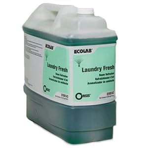 ECOLAB 6100142 Oasis LAUNDRY FRESH Room Refresher – One (1) 2.5 Gallon Resealable Bottle Per Order