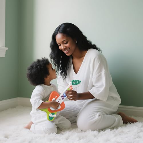 Toddler Baby Guitar Piano Keyboard for 1-3, Touch Baby Piano Guitar Toy for 1 Year Old Musical Toy w/ 3 Modes, Light, Melodies, Music Cards, Adjustable Volume, Birthday Gift for 10â18 Mos &1â3 Yrs Old - Image 8
