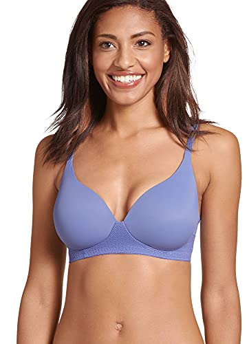 Jockey Women's Bras Forever Fit T-Shirt Molded Cup Lace Bra, Blue Orion, 2X