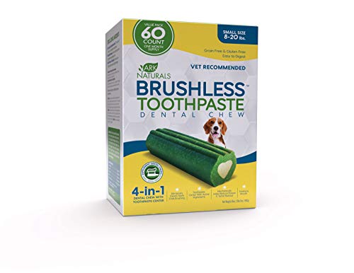 ARK NATURALS Brushless Toothpaste, Dog Dental Chews for Small Breeds, Vet Recommended