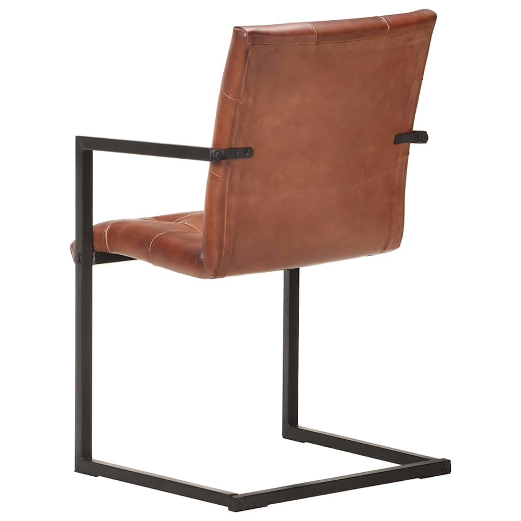 Set di 6 sedie da pranzo Clever marrone vera pelle