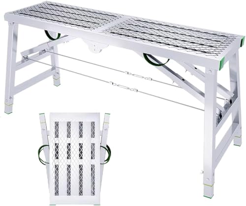 Andamio plegable tipo plataforma con altura ajustable para pintura de paredes y decoraciones