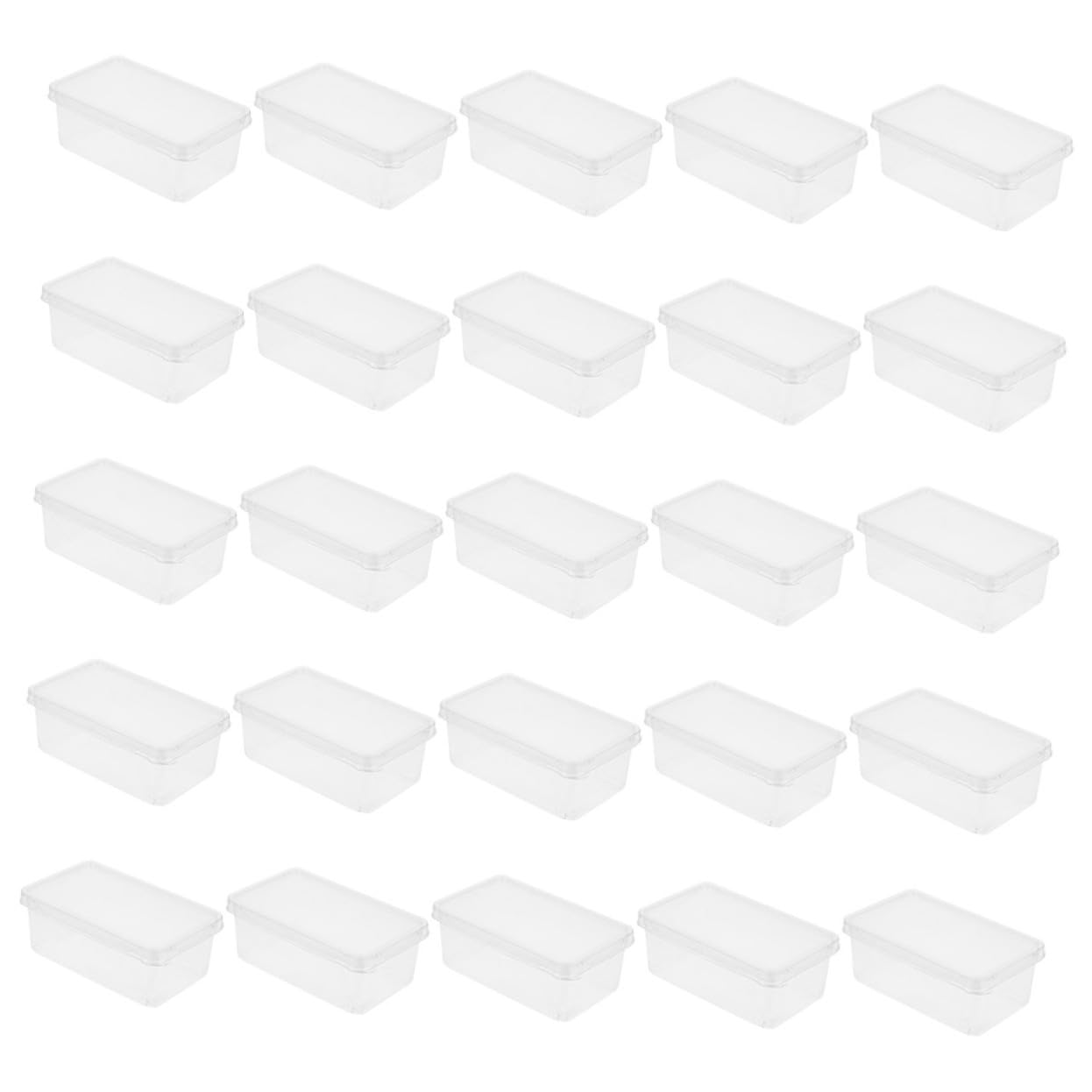 Healvian 25pcs Transparent Cake Boxes with Lids Clear Mousse Cake Containers for Tiramisu Desserts Space-saving Design Bakery Storage for Parties Gatherings