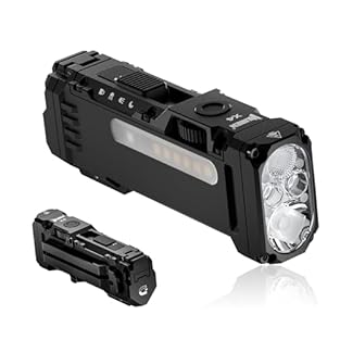 Portable Multifunctional Torch: WUBEN X4 small torch has a dual light source design, whereby the main light offers a brightness of up to 1500 lumens and a light range of up to 205 metres. The side light provides warm light with up to 1 to 100 lumens ...