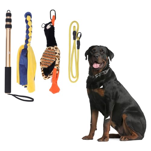 Sorandy Flirt Pole for Dogs Chase and Tug of War, Interactive Toys with Rope Lure Teaser Wand for Outdoor Training and Exercise, Teaser Stick for Small Medium Large Pets, 52 Inch