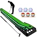 Alfombra de Putting de Golf con un Putter de golf y 6 Pelotas de Golf, Alfombra de Golf para Entrenamiento, Tapete de Práctica Estera de Golf Juego en Casa Oficina Hogar, Alfombrilla 300 * 30 cm